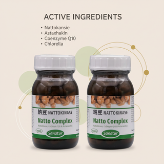 Sanatur Natto Complex product with active ingredient information