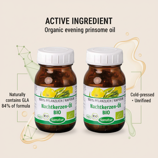 Sanatur Evening Primrose Oil product with active ingredient information