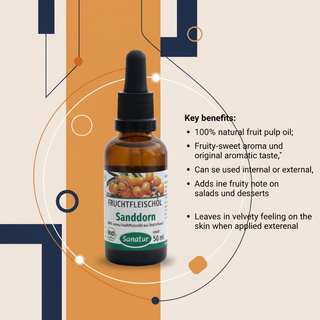 Sanatur Organic Sea Buckthorn Fruit Pulp Oil product-supported uses and qualities