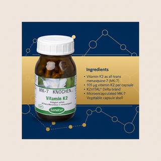 Sanatur Vitamin K2 MK-7 K2VITAL Delta ingredient and nutrient information