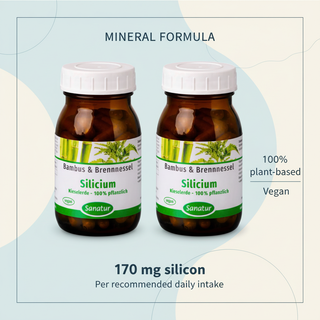 Sanatur Silicium product with mineral formula information
