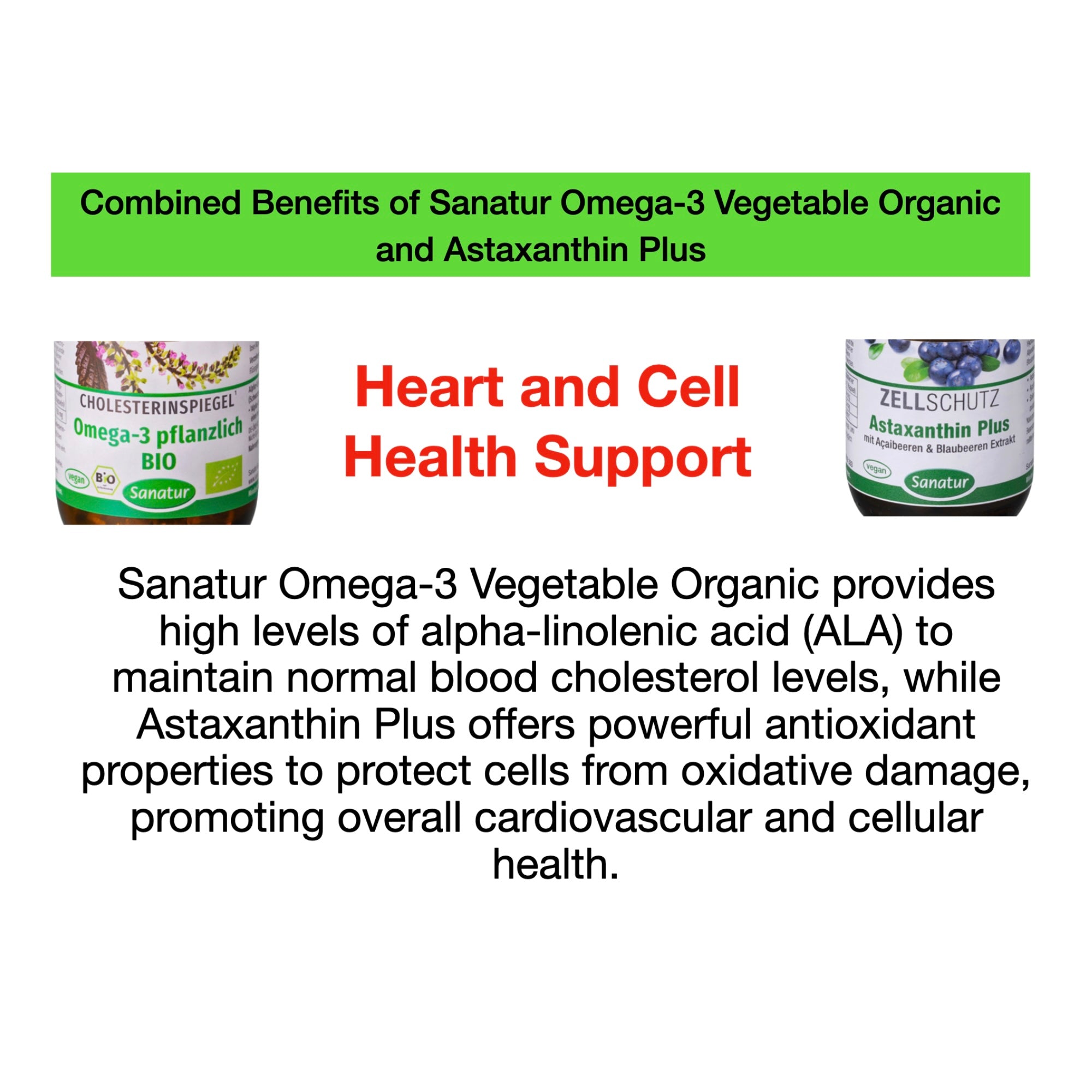 VitalSynergy Set: Omega-3 herbal  plus Astaxanthin Sanatur