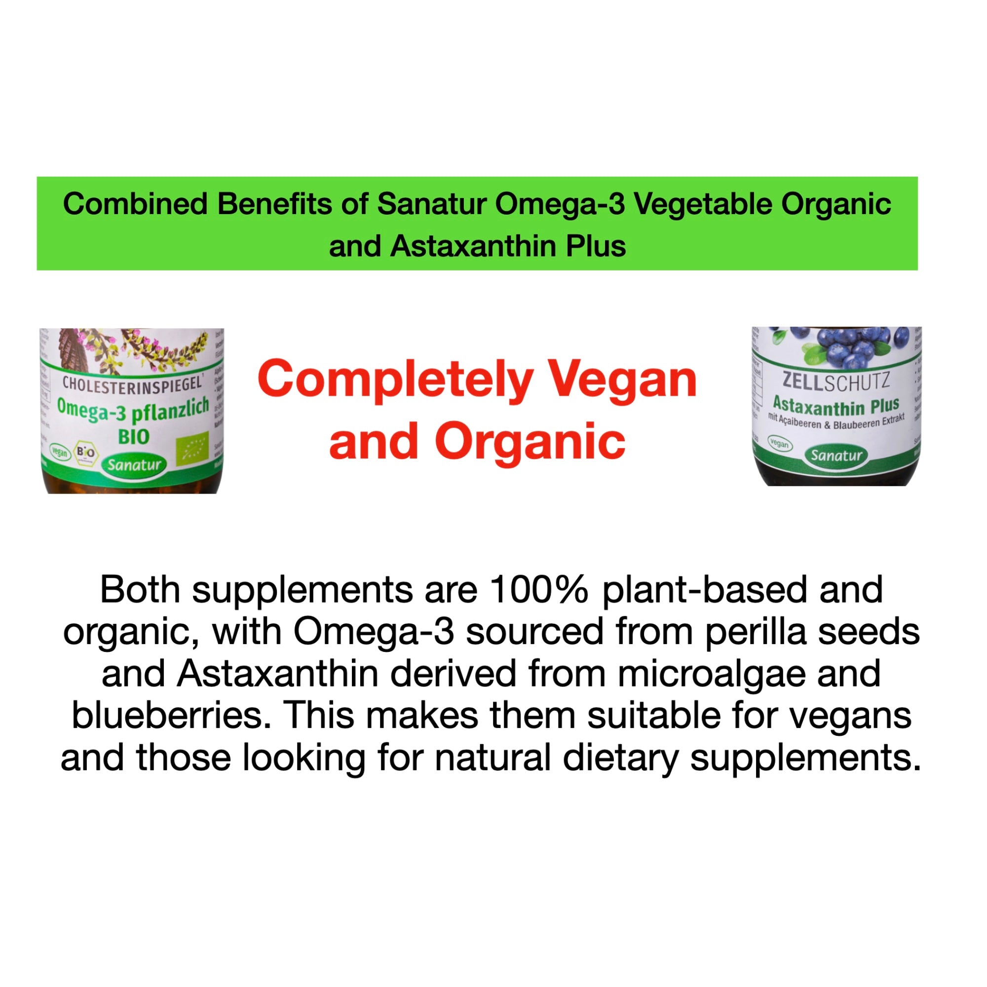 VitalSynergy Set: Omega-3 herbal  plus Astaxanthin Sanatur