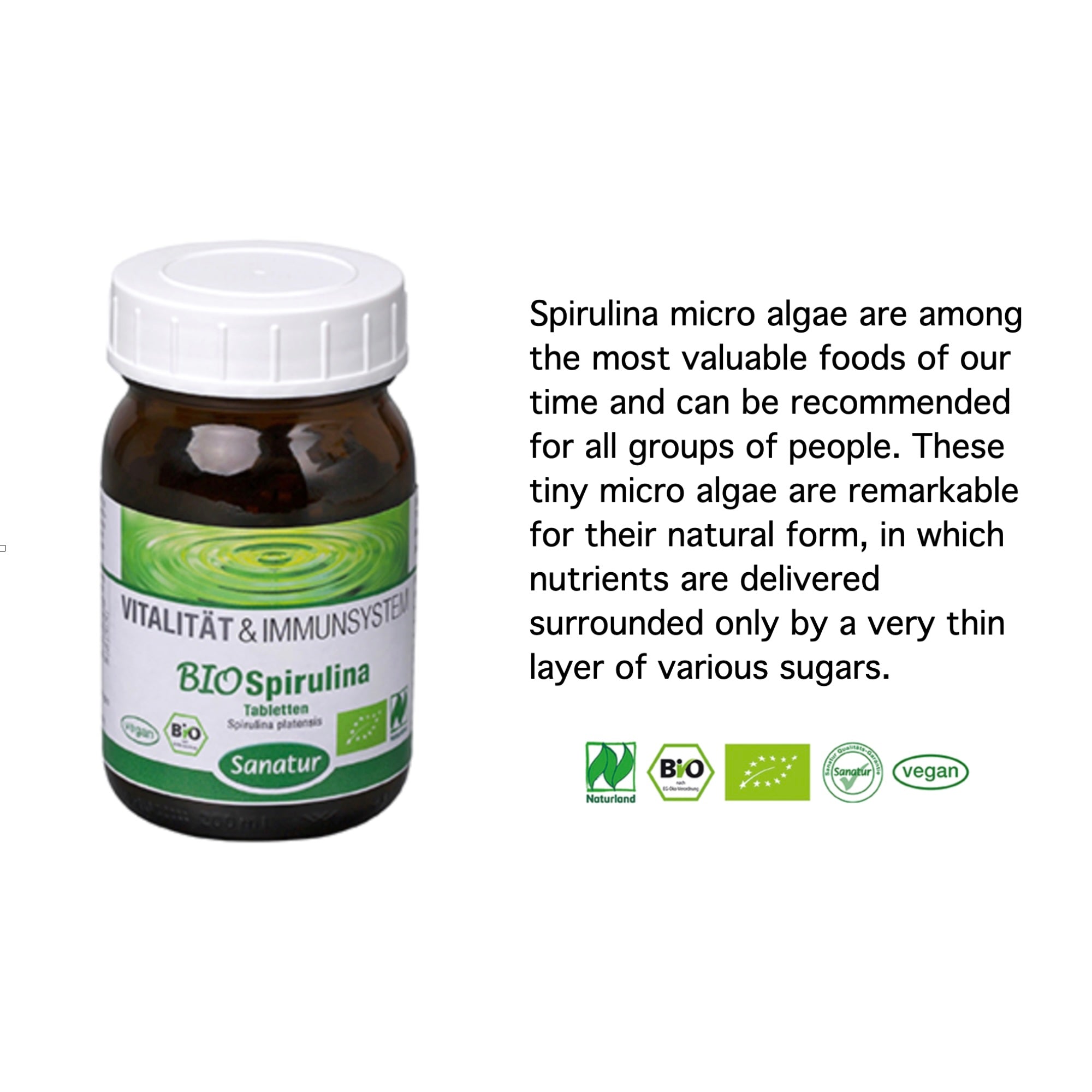BioSpirulina Naturland approx. 100 tablets = 40 g