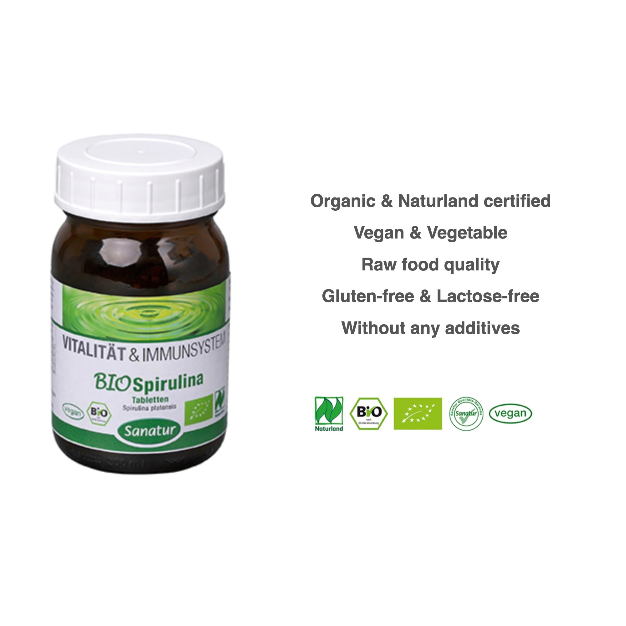 BioSpirulina Naturland approx. 100 tablets = 40 g